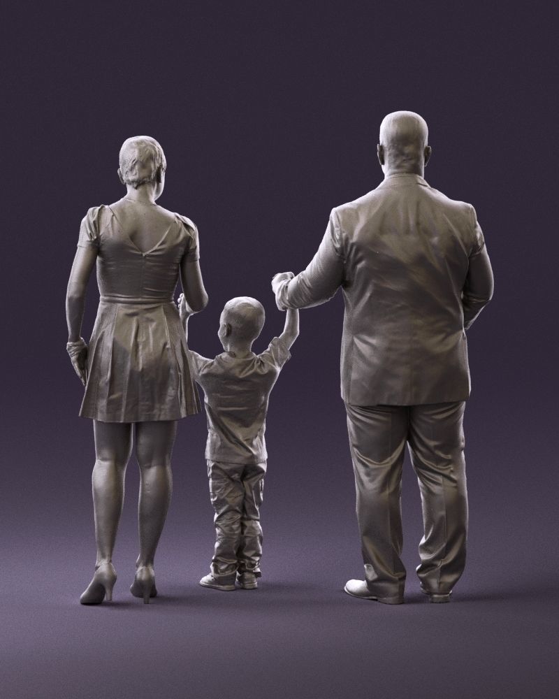 001029 family fat man happy boy woman 3D model_18