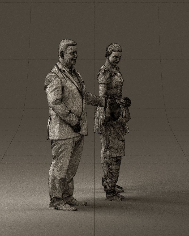 001029 family fat man happy boy woman 3D model_27