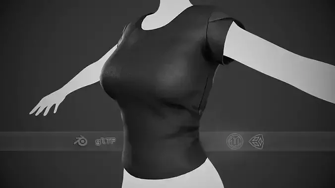 Female Black T-Shirt Style 6