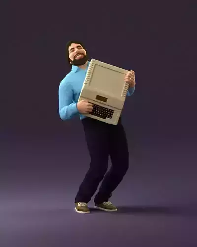 001030 happy beard man with computer