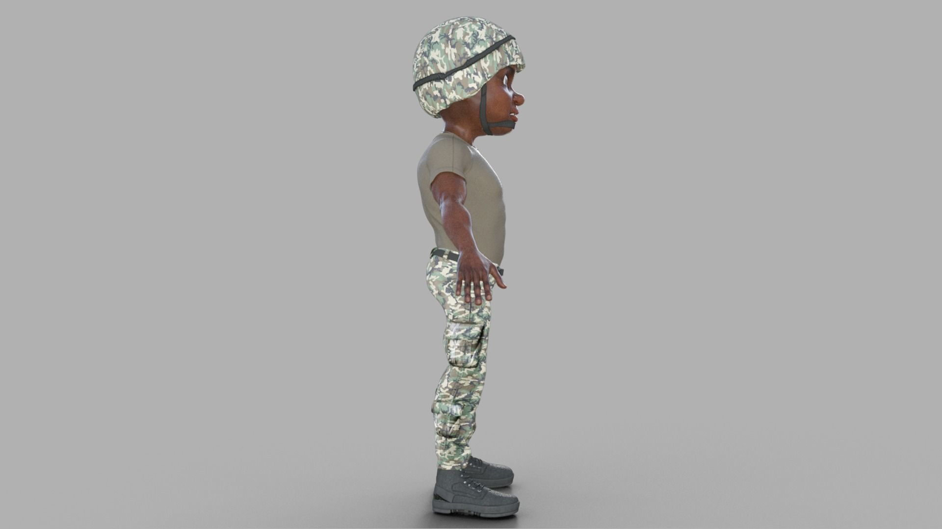 3D Cartoon Soldier 3D model_6