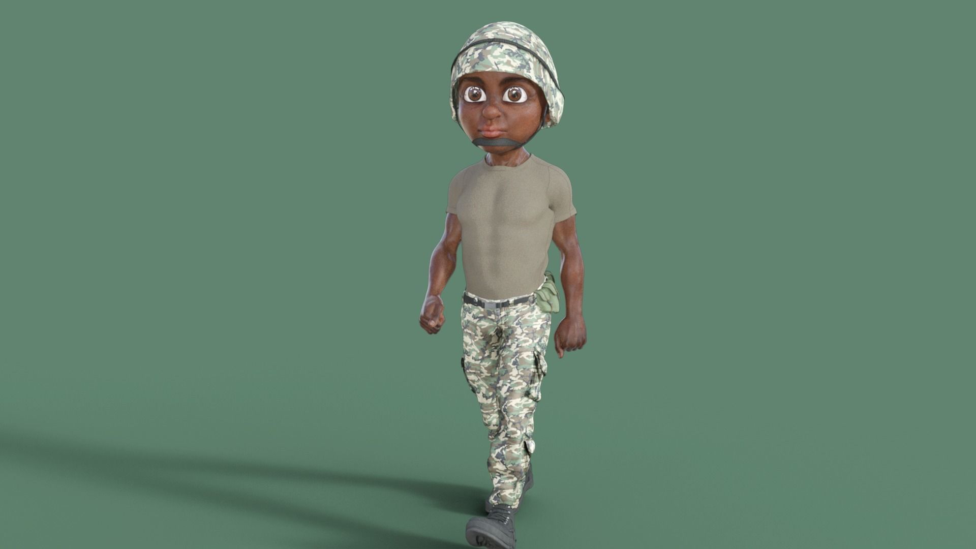 3D Cartoon Soldier 3D model_17