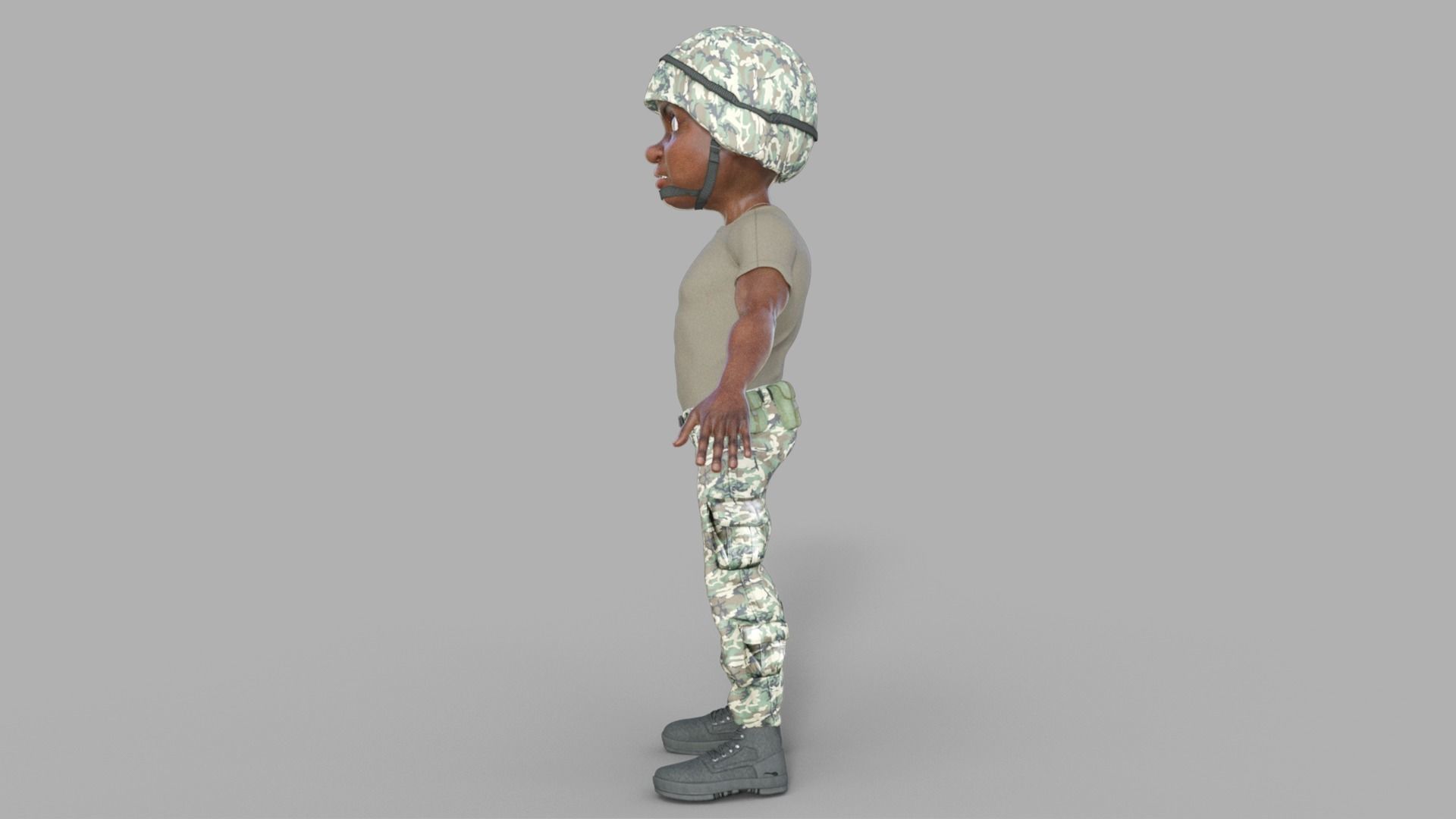 3D Cartoon Soldier 3D model_2