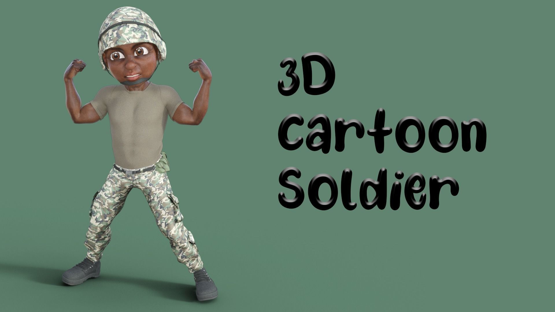 3D Cartoon Soldier 3D model_24