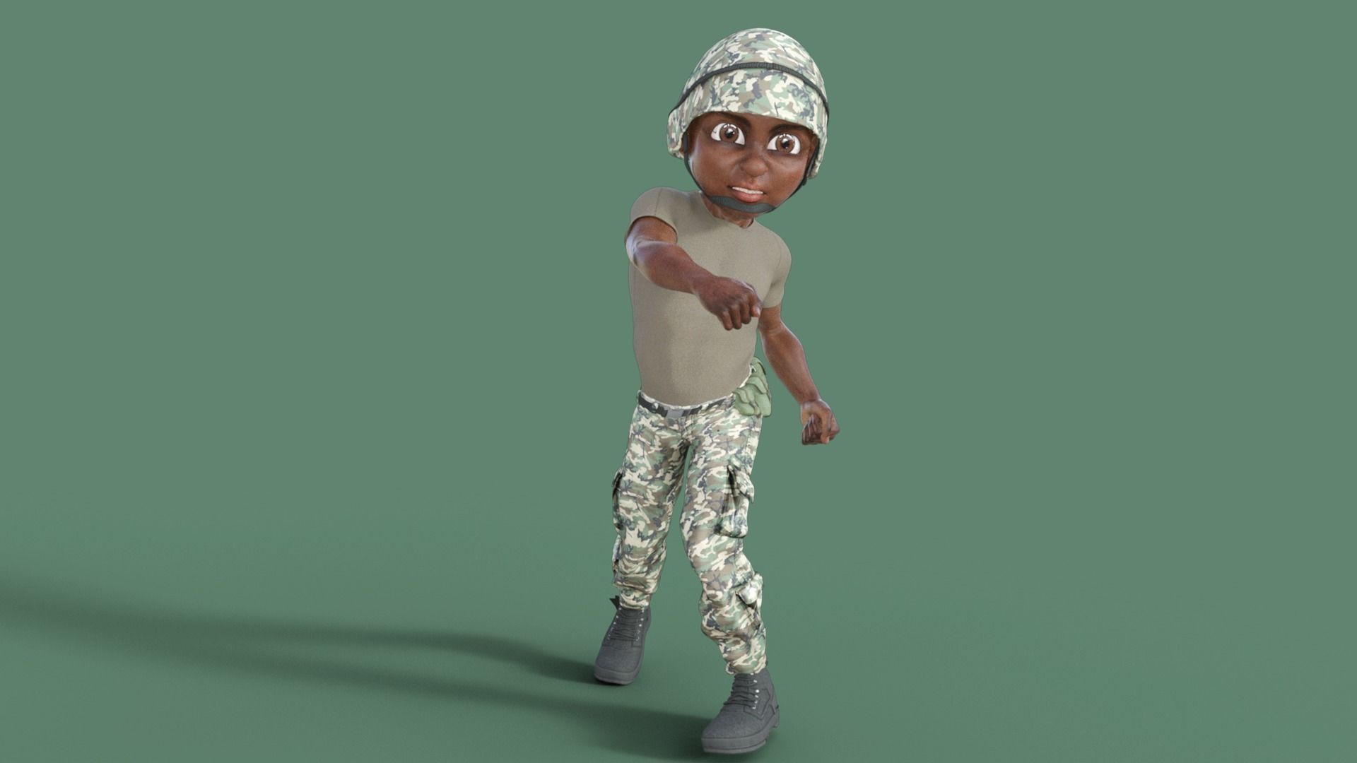 3D Cartoon Soldier 3D model_21