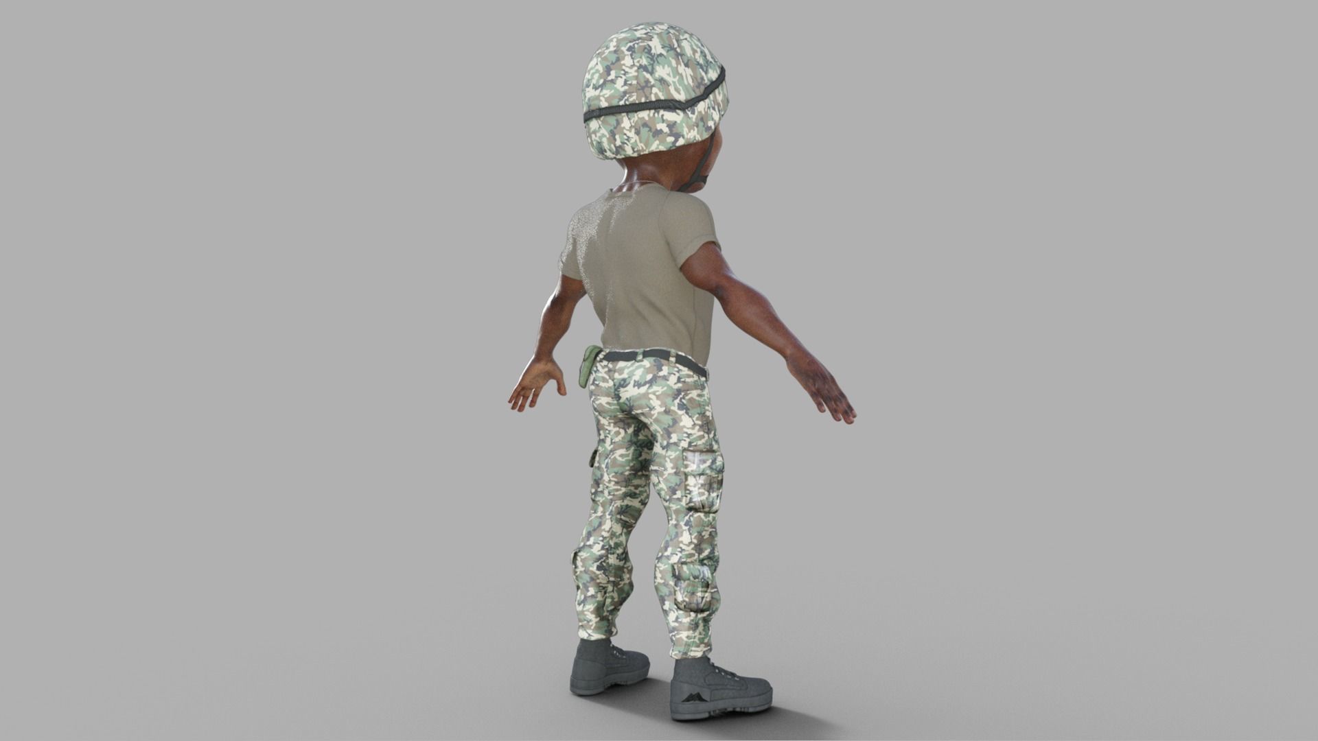 3D Cartoon Soldier 3D model_5