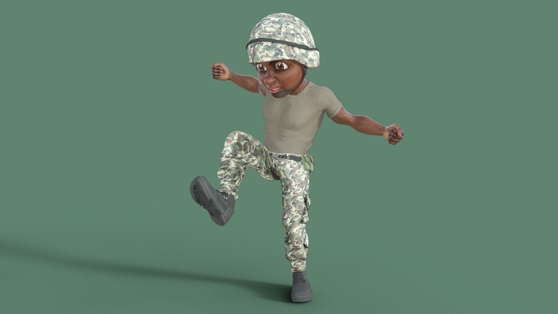 3D Cartoon Soldier 3D model_22