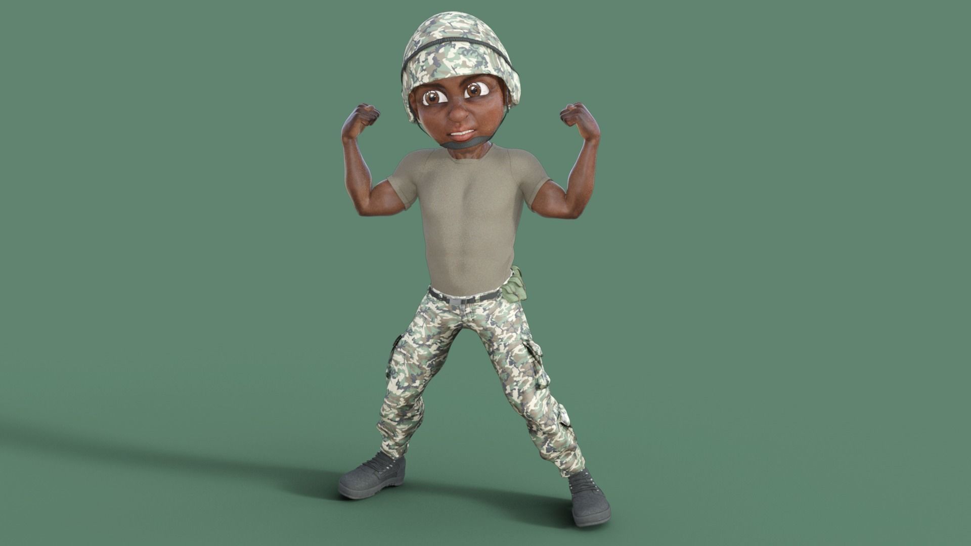 3D Cartoon Soldier 3D model_19