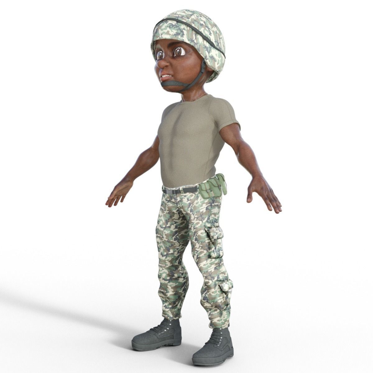3D Cartoon Soldier 3D model_9