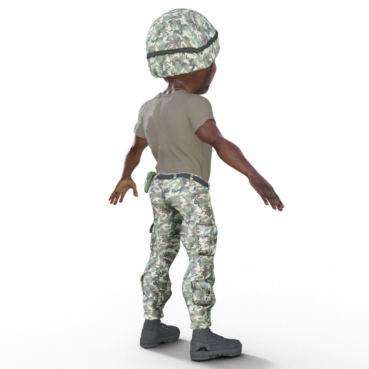 3D Cartoon Soldier 3D model_13