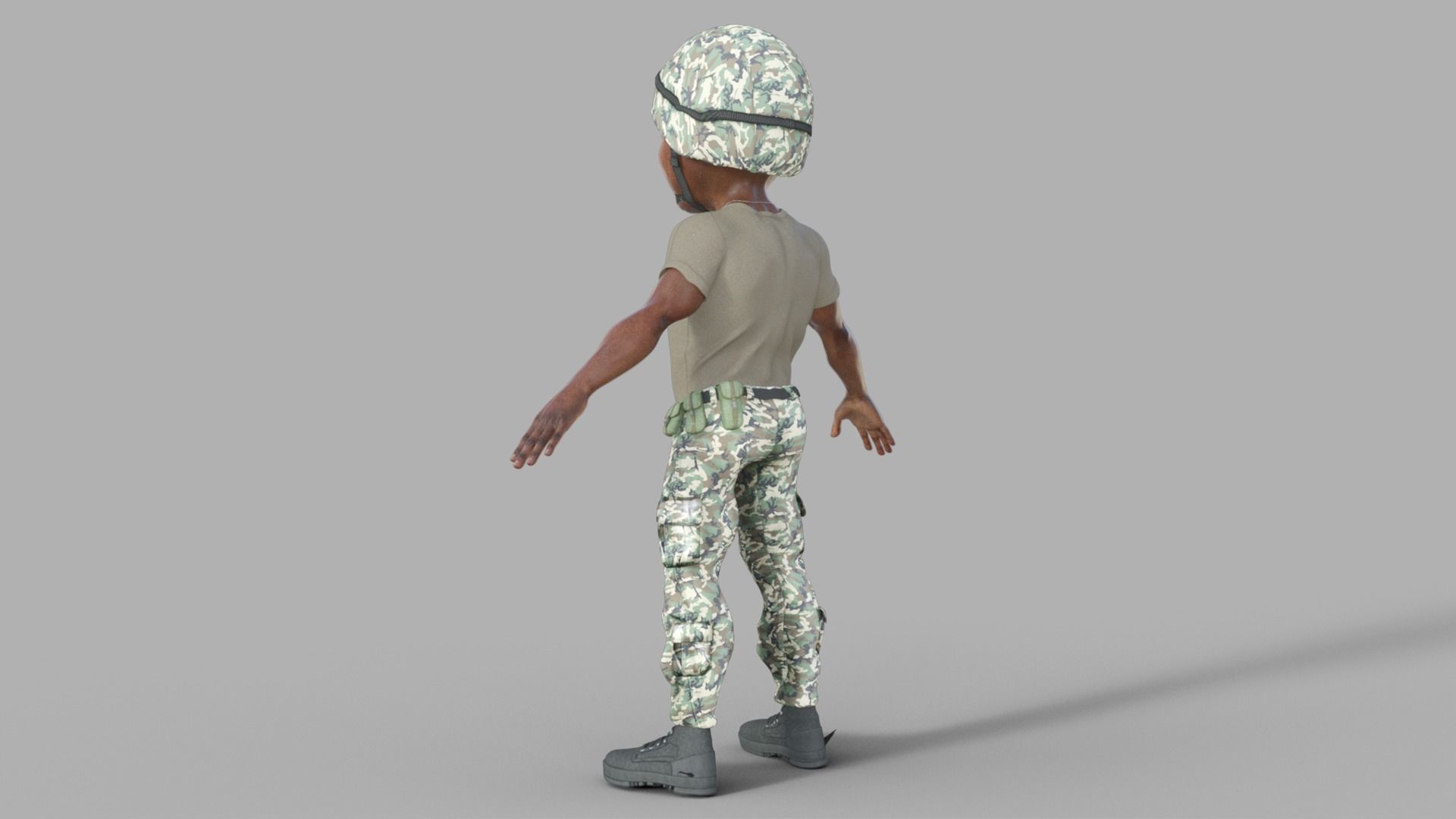 3D Cartoon Soldier 3D model_3
