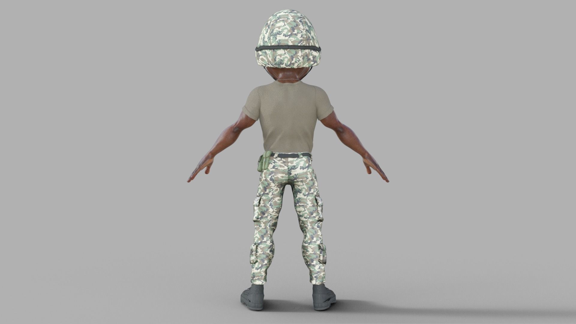 3D Cartoon Soldier 3D model_4