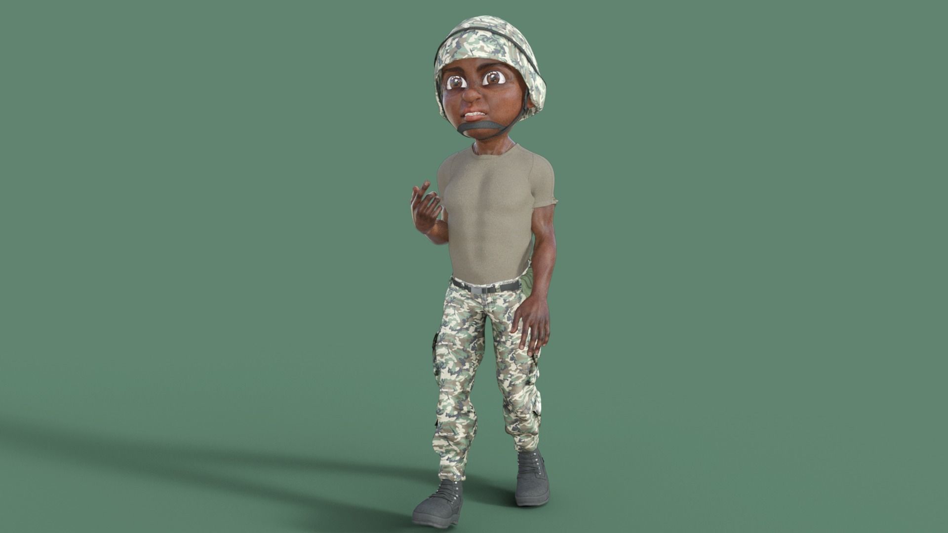 3D Cartoon Soldier 3D model_18