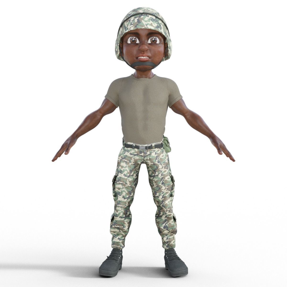 3D Cartoon Soldier 3D model_8