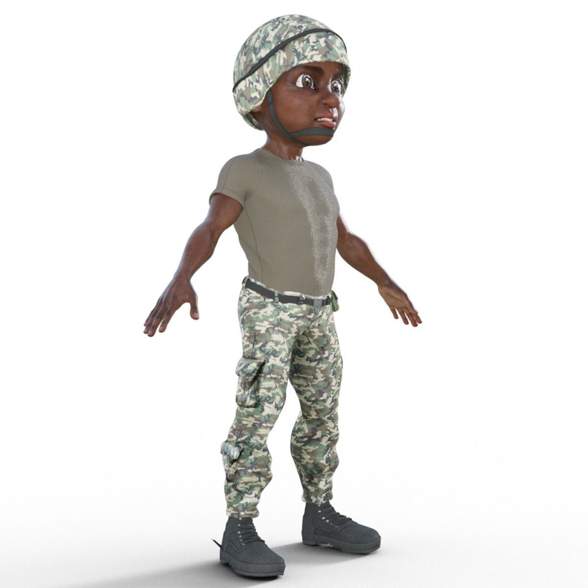 3D Cartoon Soldier 3D model_15