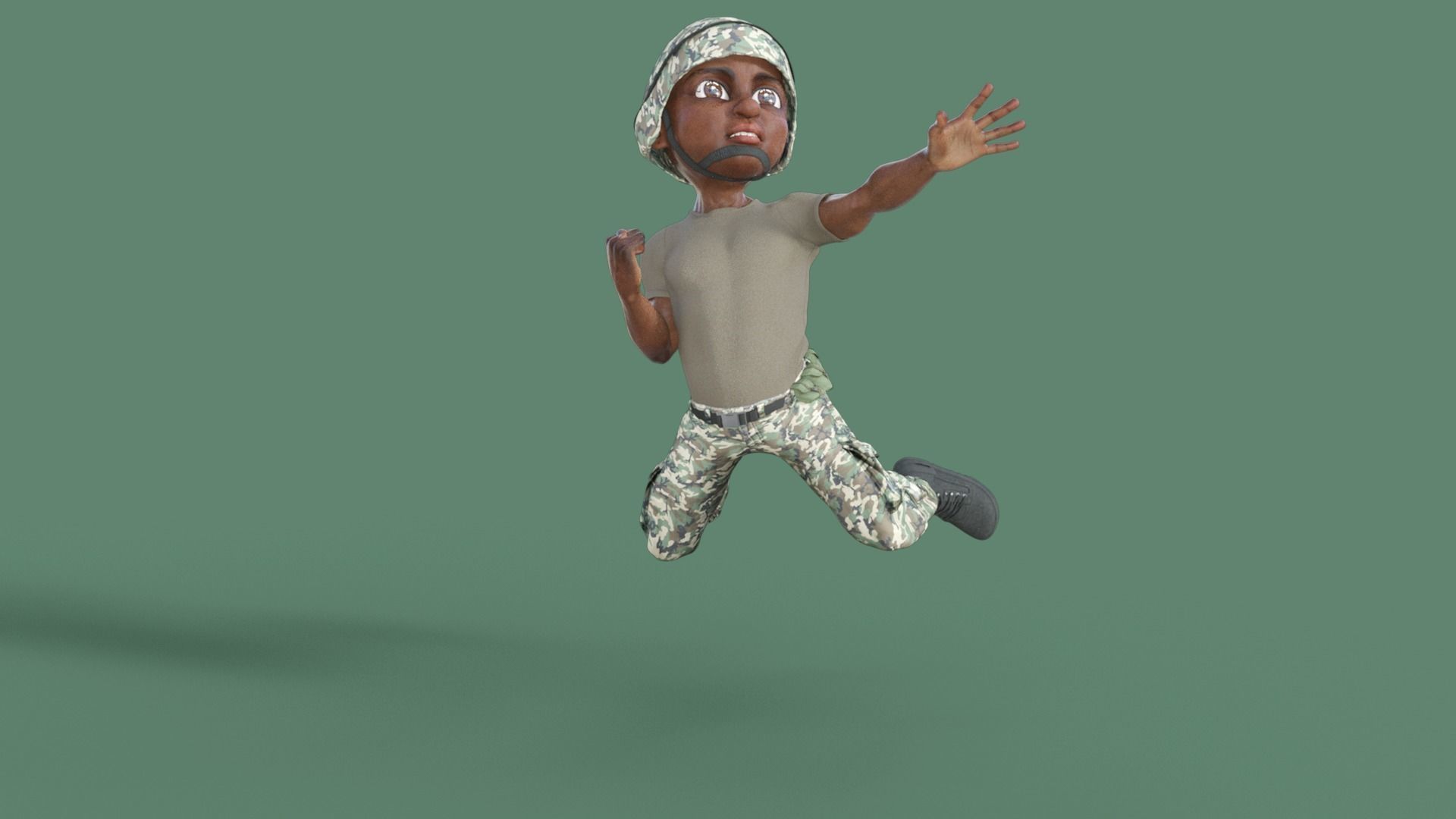 3D Cartoon Soldier 3D model_20