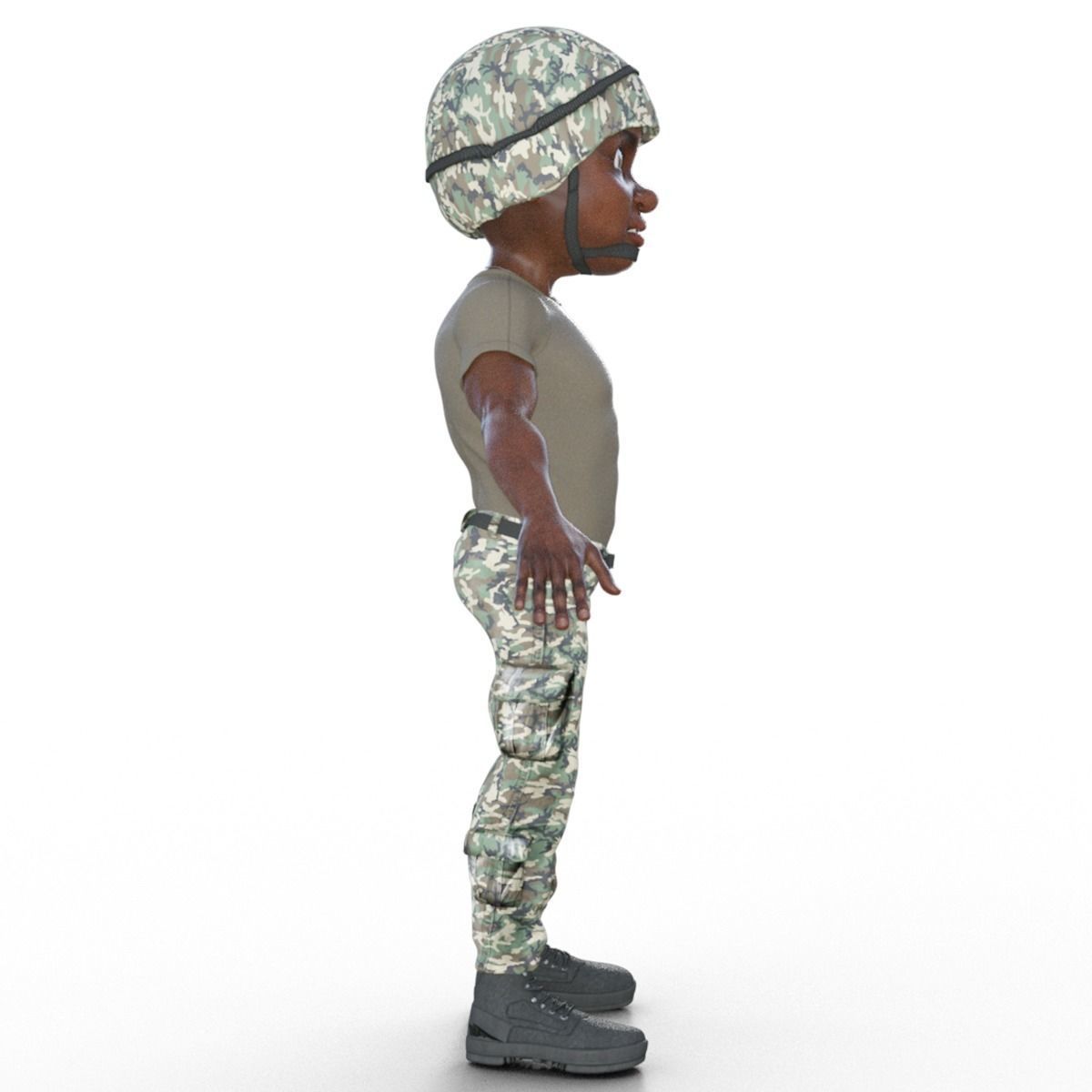3D Cartoon Soldier 3D model_14