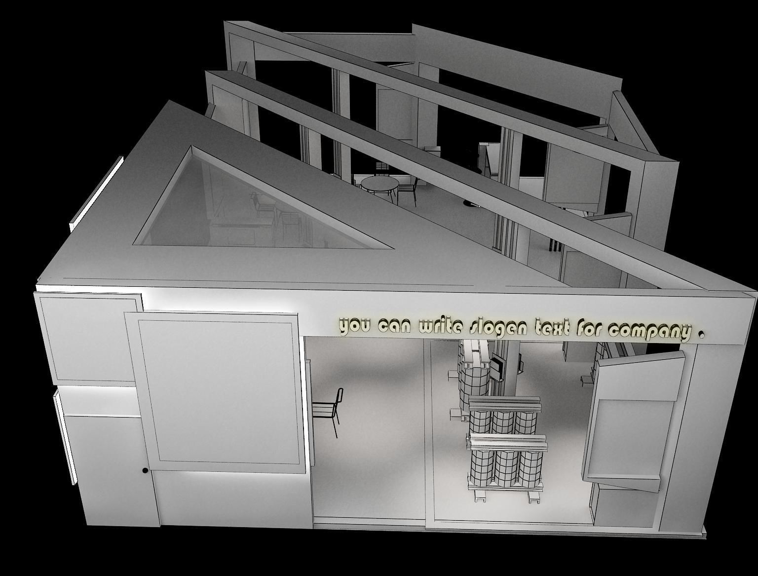 Booth Exhibition Stand a60 3D model_17