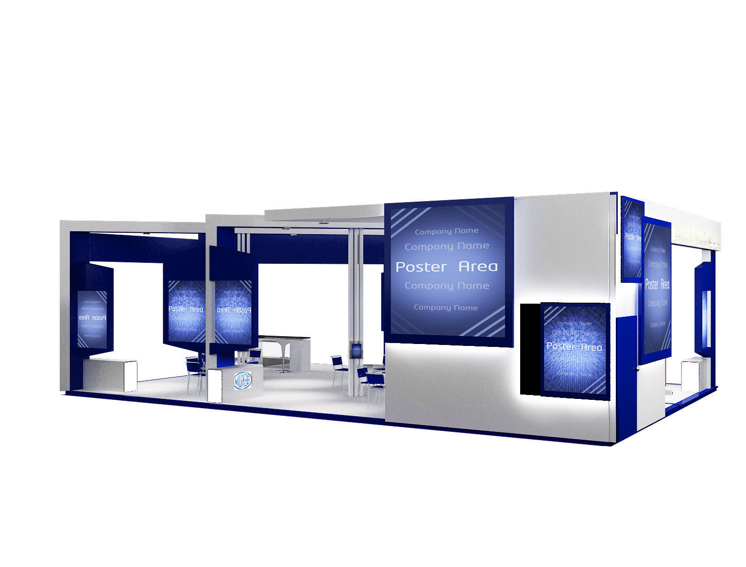 Booth Exhibition Stand a60 3D model_8