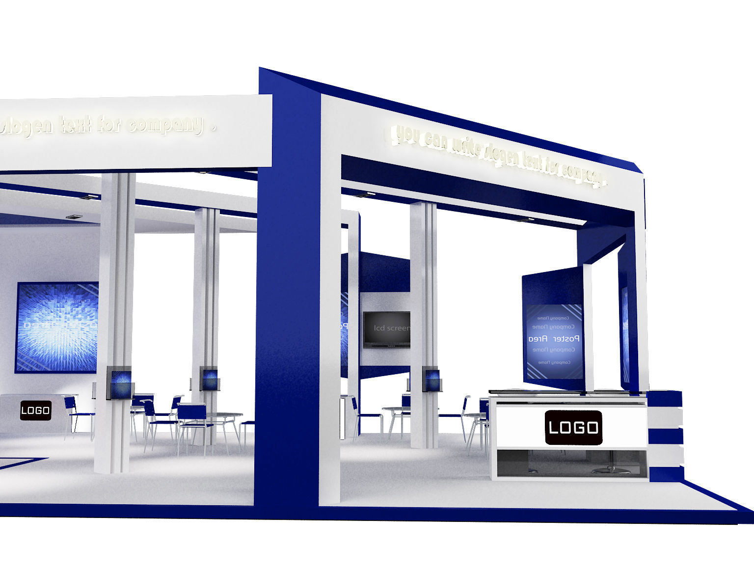 Booth Exhibition Stand a60 3D model_6