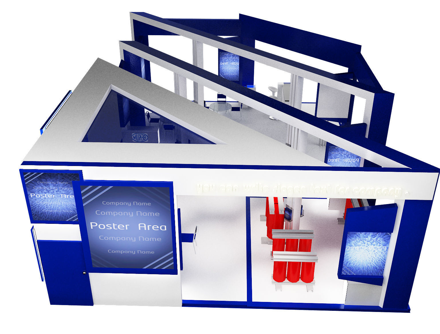 Booth Exhibition Stand a60 3D model_16