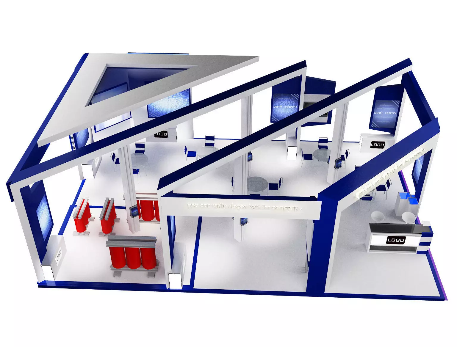 Booth Exhibition Stand a60 3D model_0
