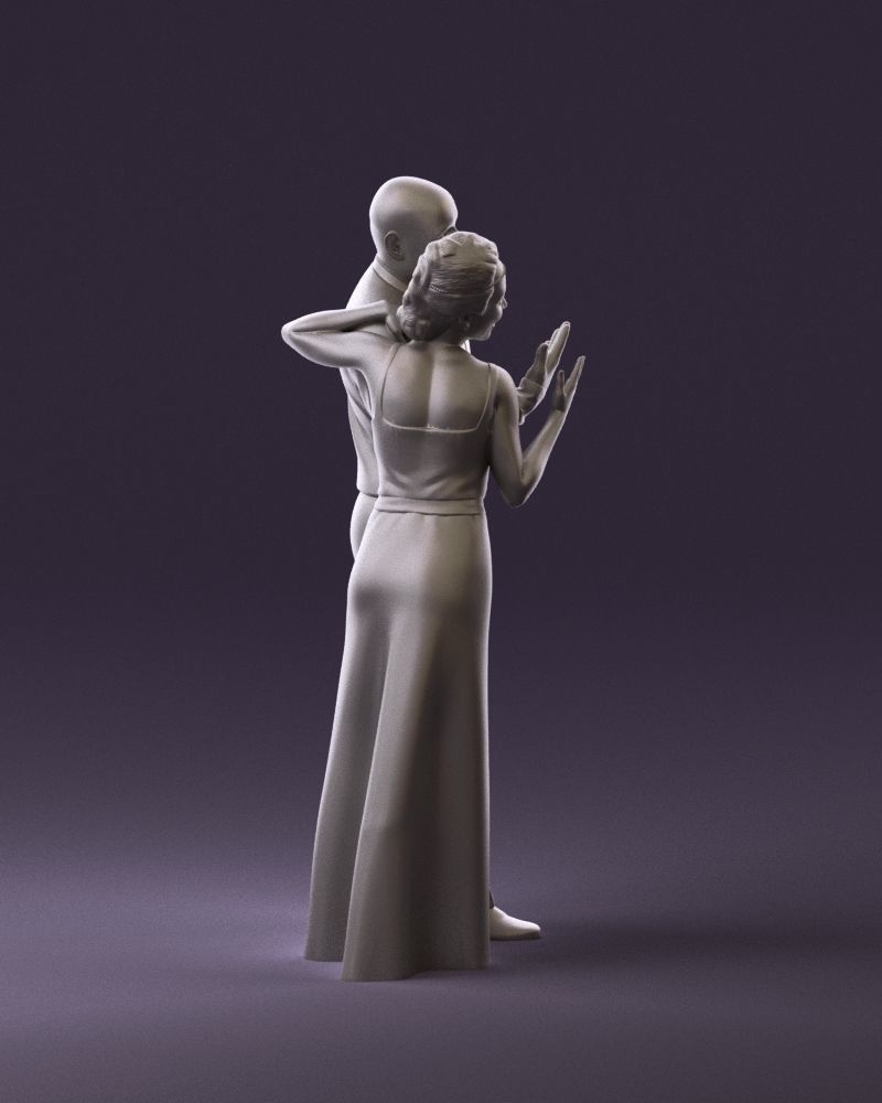 001033 skinhead man in white with  woman in dress 3D Print Ready 3D print model_4