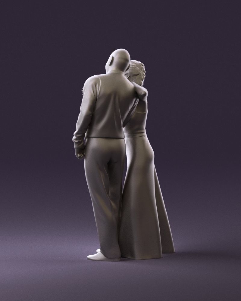 001033 skinhead man in white with  woman in dress 3D Print Ready 3D print model_7