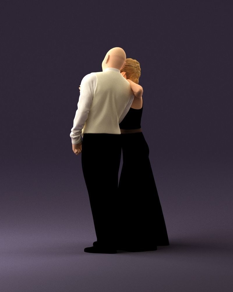 001033 skinhead man in white with  woman in dress 3D Print Ready 3D print model_19