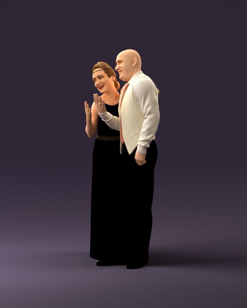 001033 skinhead man in white with  woman in dress 3D Print Ready 3D print model_21