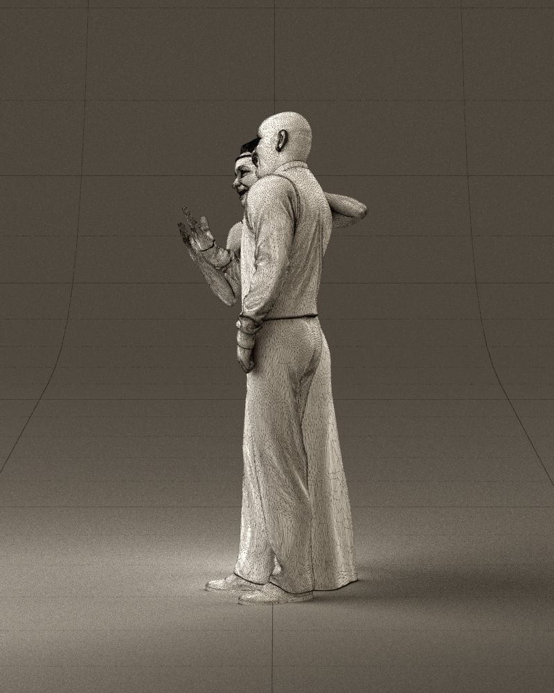 001033 skinhead man in white with  woman in dress 3D Print Ready 3D print model_32