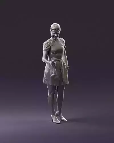 001035 zombie woman 3D Print Ready