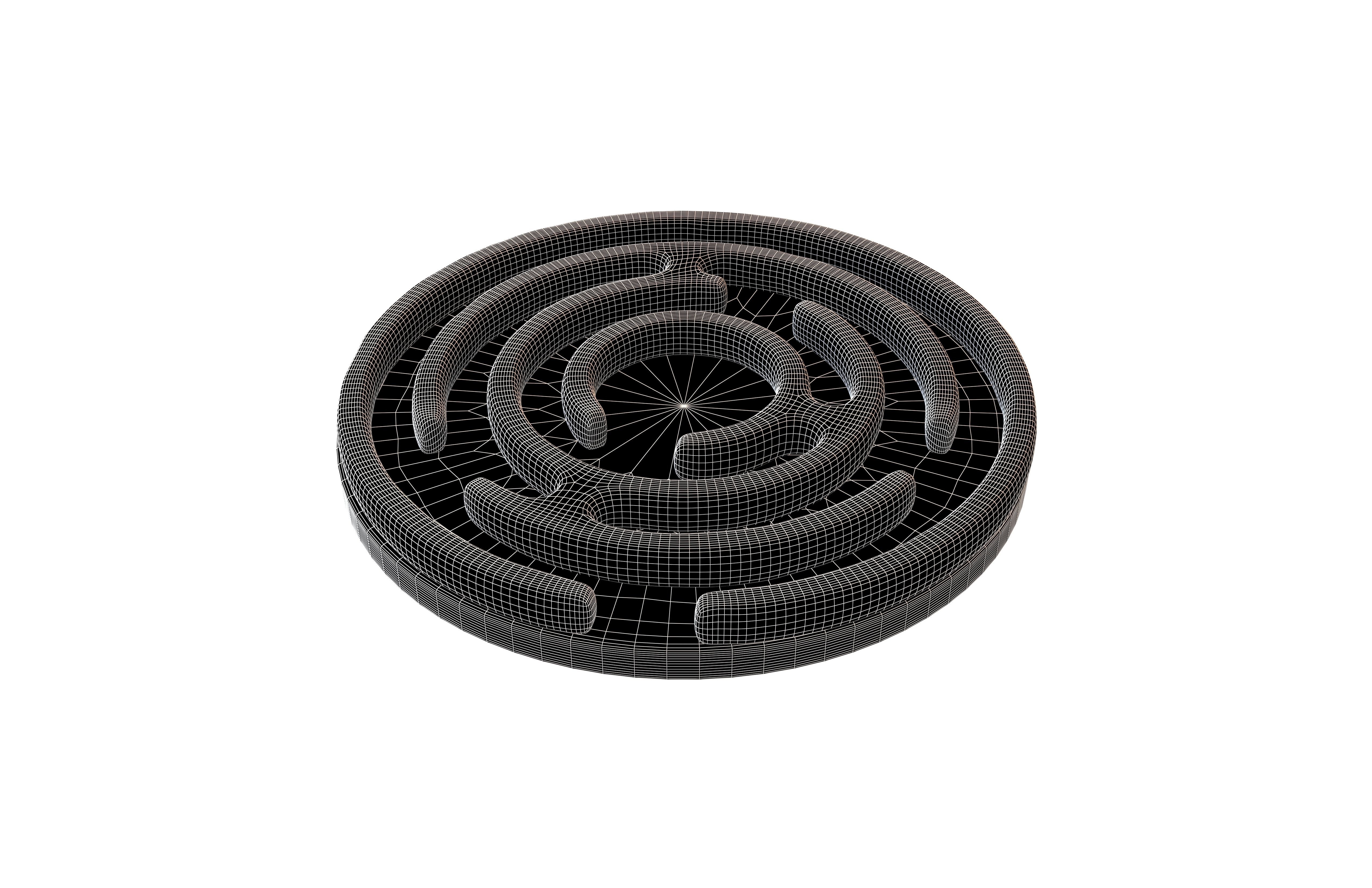 Circular Labyrinth v1 001 Low-poly 3D model_5