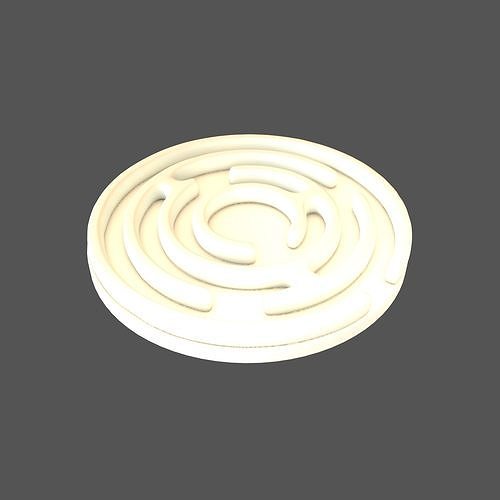 Circular Labyrinth v1 001 Low-poly 3D model
