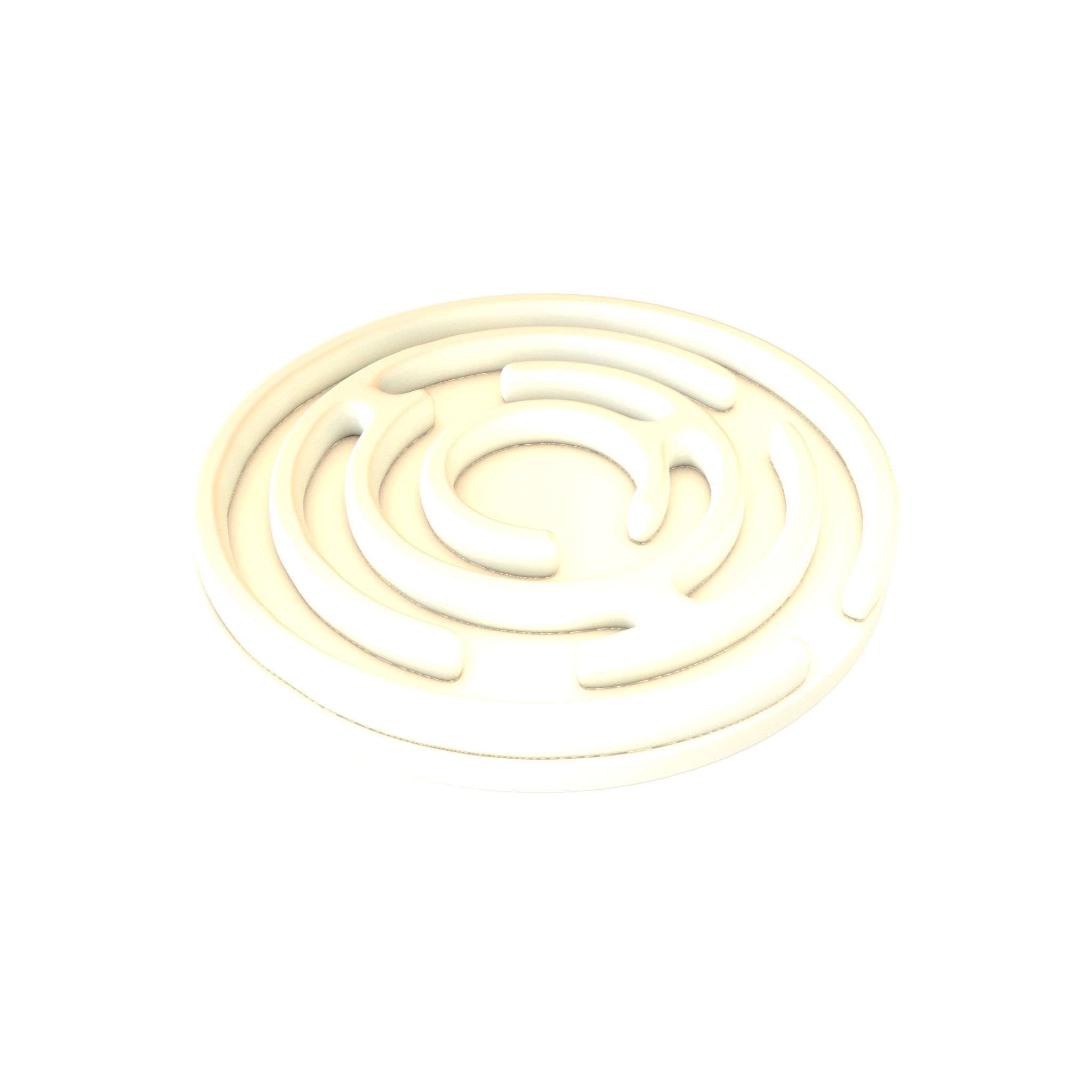 Circular Labyrinth v1 001 Low-poly 3D model_1