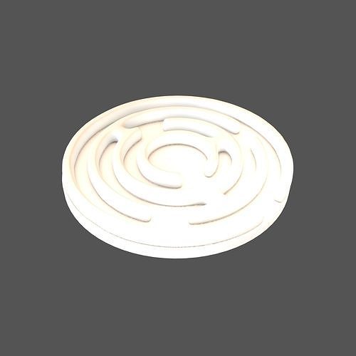 Circular Labyrinth v1 002 Low-poly 3D model