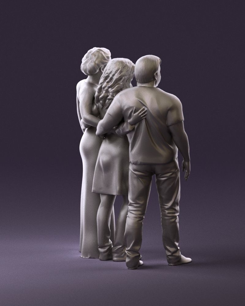 001037 family man and two woman in shirts with 3D model_17