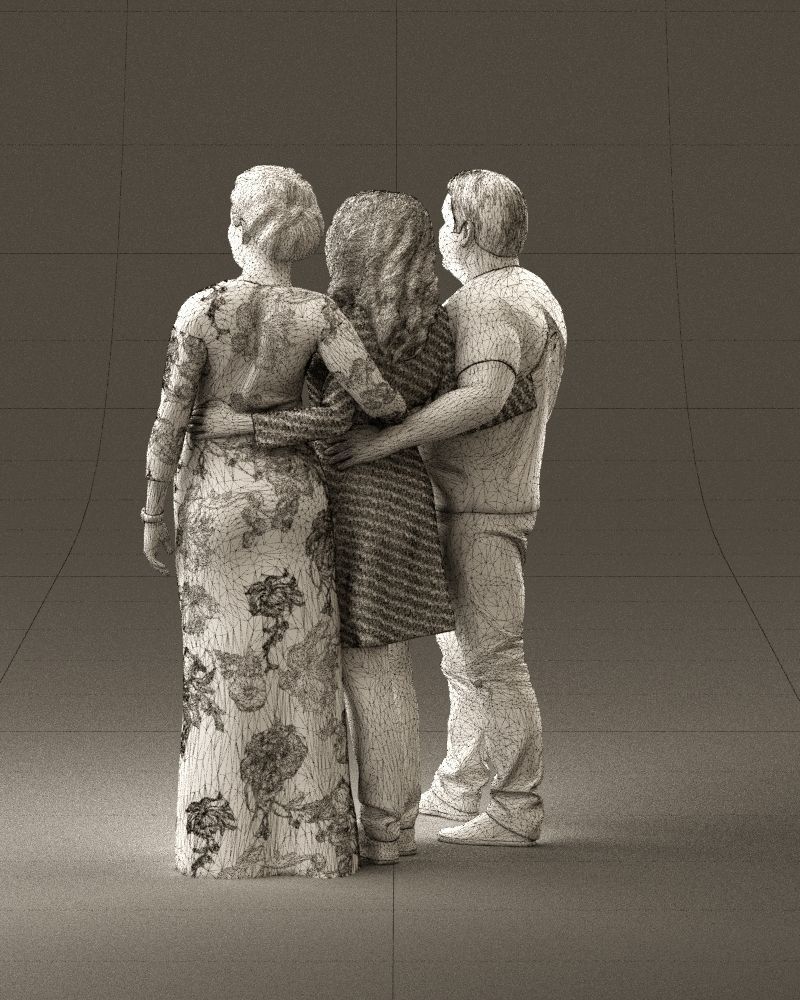 001037 family man and two woman in shirts with 3D model_31