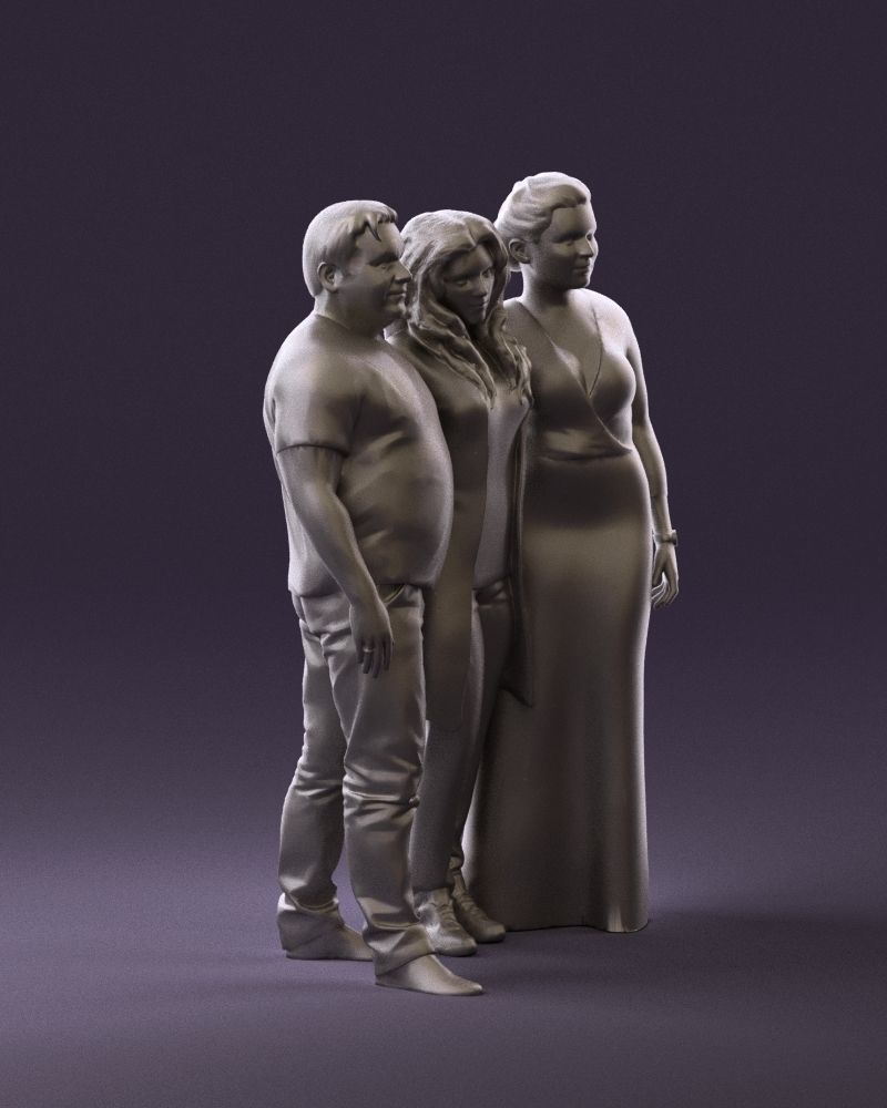 001037 family man and two woman in shirts with 3D model_15