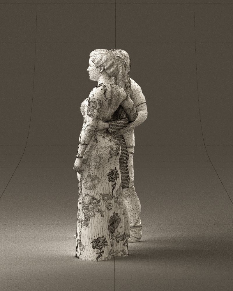 001037 family man and two woman in shirts with 3D model_32