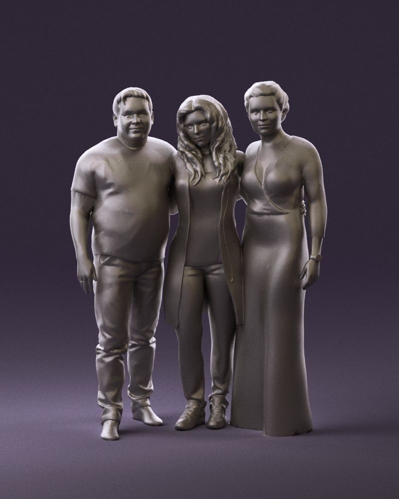 001037 family man and two woman in shirts with 3D model_12