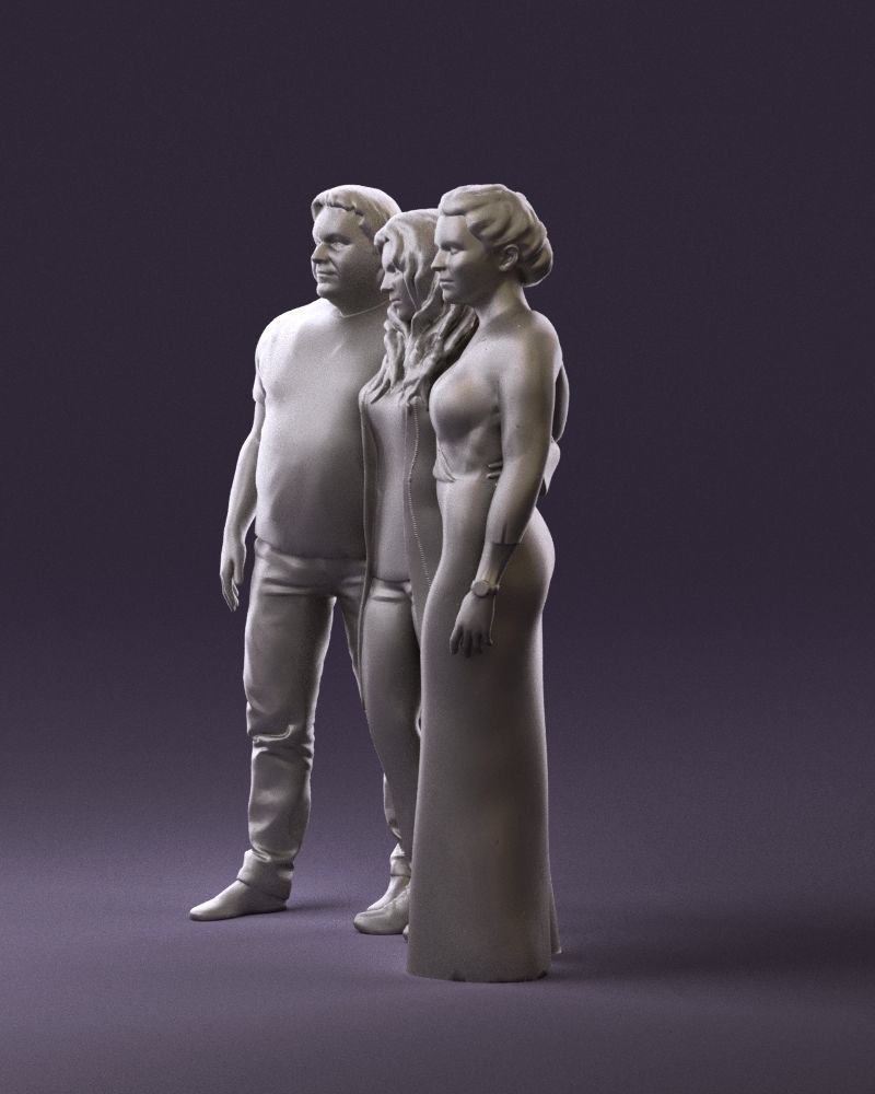 001037 family man and two woman in shirts with 3D model_21