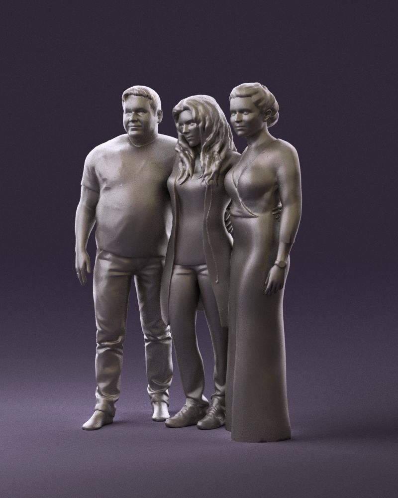 001037 family man and two woman in shirts with 3D model_22