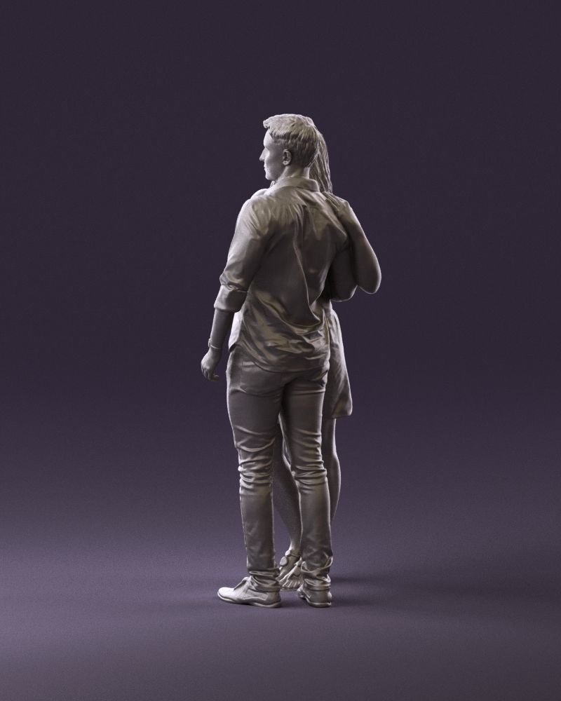 001040 woman in white man in crimson tshirt 3D model_20