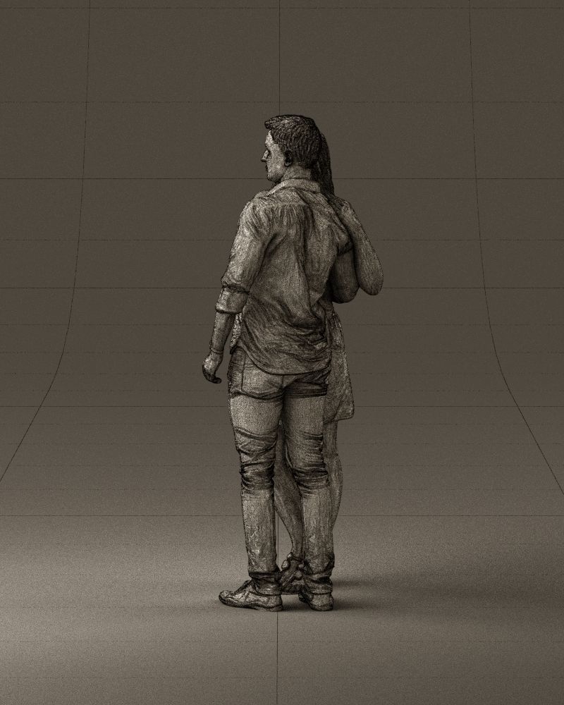 001040 woman in white man in crimson tshirt 3D Print Ready 3D print model_32