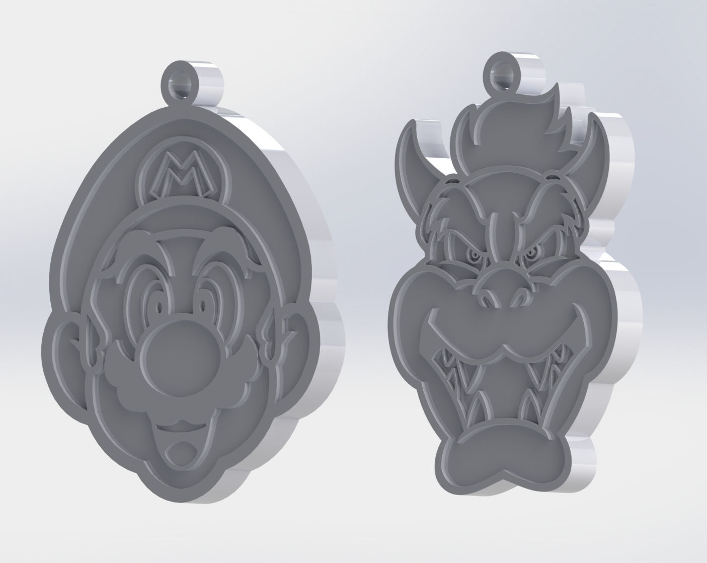 Mario Keychain Pack - 3D Print Model 3D print model_3