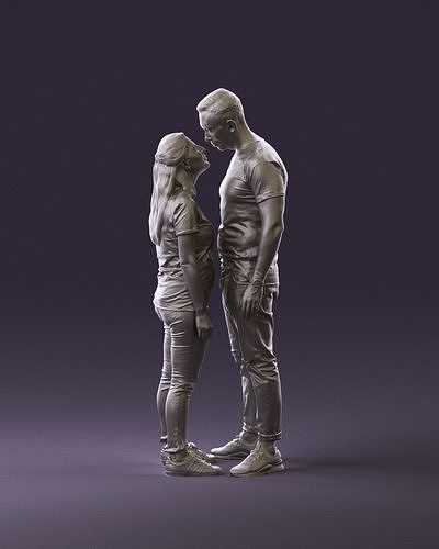 001041 man and woman looking on each other 3D Print Ready 3D print model