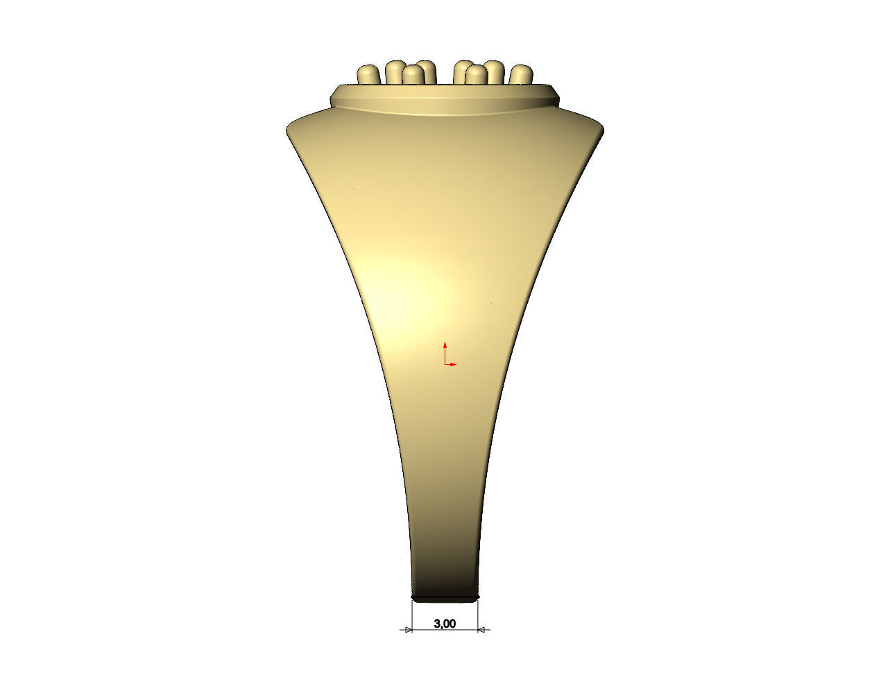 Statement round cluster split diamond ring Us sizes 6to9 3D print model_9
