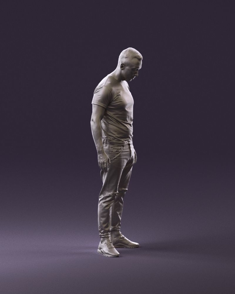 001043 man in black tshirt white pants 3D model_15