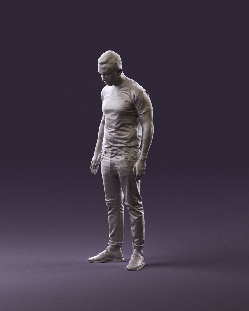 001043 man in black tshirt white pants 3D model_21